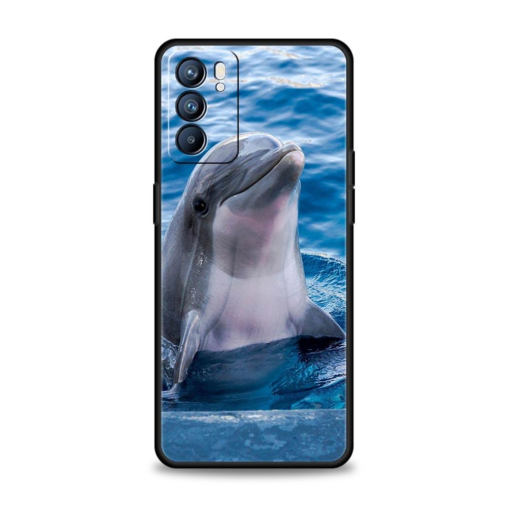 Ocean Animal Dolphin Phone Case For OPPO Find X5 A54 A53 A52 A9 2020 A16 A15 A95 A76 A74 A12 Reno7 SE Reno6 Pro Plus 5G Cover