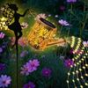 Outdoor Solar Watering Can Lights, Waterfall LED String Fairy Lights, Garden Kettle Projection Decorative Lights
