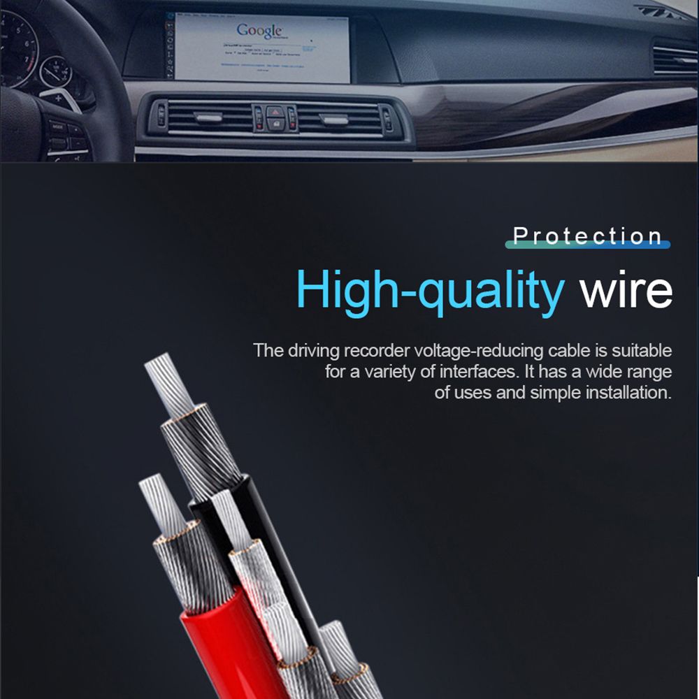 Hardwire Cable Kit Video Recorder DVR Hardwire Cable Kit Car Dash Cam Wire Dash Cam Hardwire Kit