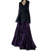 Women's High Waist Velvet Umbrella Skirt - Chinese Style, Thickened, Ankle-Length, Hip-Covering, Slimming Fit for Autumn/Winter.