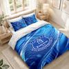 Conjunto de Roupa de Cama 1 Capa de Edredom 2 Fronhas Estampa do Everton Football Decoração de Quarto e Casa