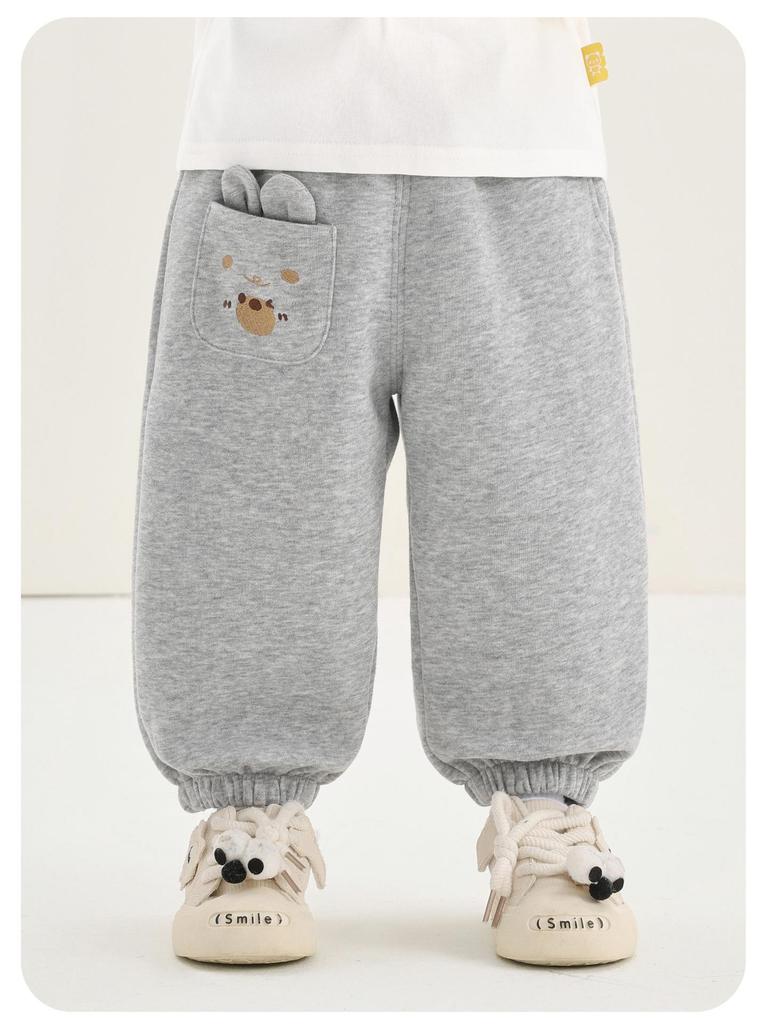 Kaka Panda Kids' Trendy Spring Pants - Unisex Casual Long Pants for Toddlers & Children