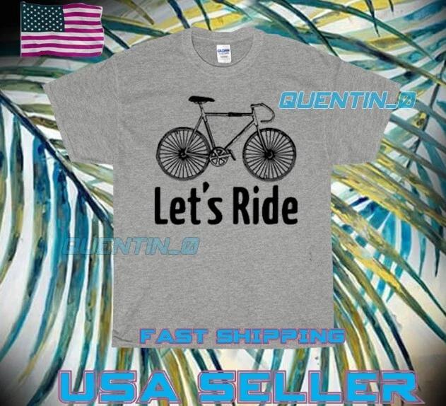 NEW Shirt PREMIUM LET S RIDE WITH BICYCL LOGO T-Shirt FUNNY UNISEX SIZE S TO 5XL L