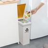 Küchensortier-Abfallbehälter, Zuhause, Eck-Mülleimer, bodenstehend, platzsparend, nass-trocken sortierter Mülleimer, 24/36 l