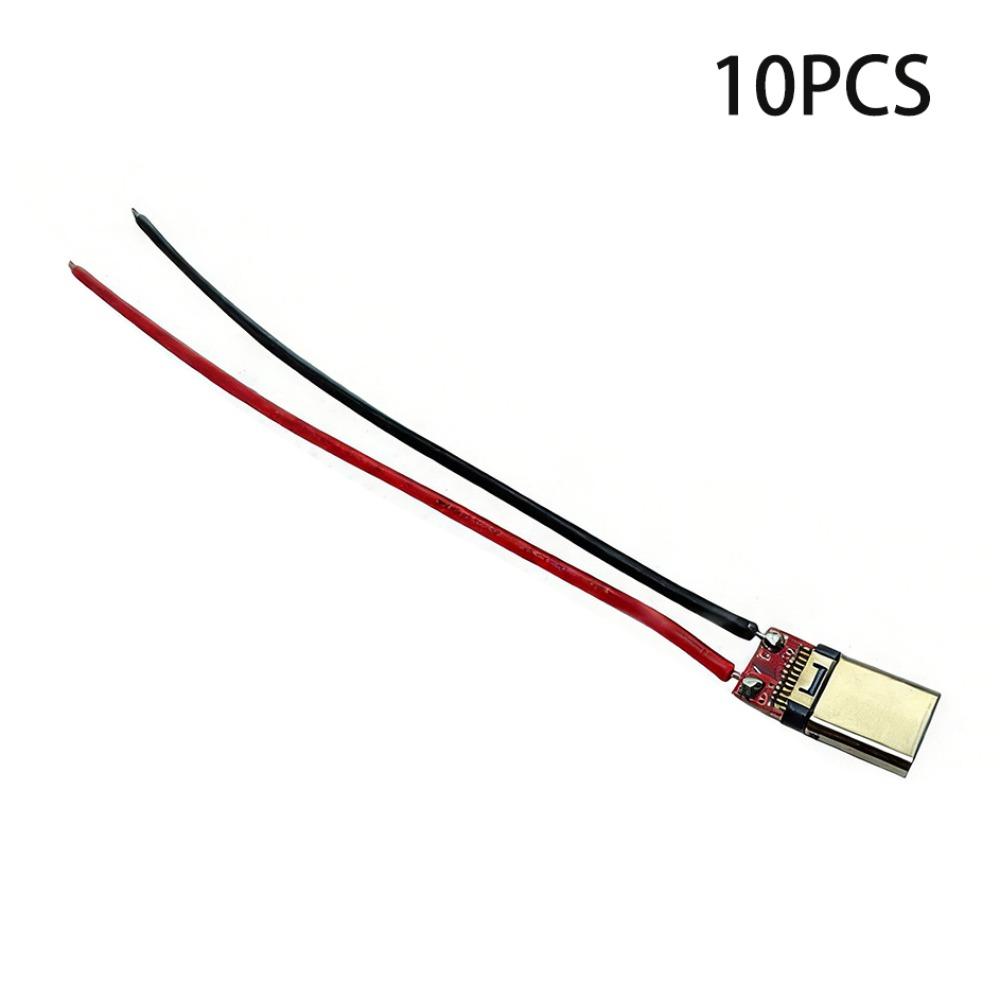 10pcs Professional 20AWG USB C Connector Welding Male to Female Type-C Wire Universal 2 Pin Connector Electronic Repair