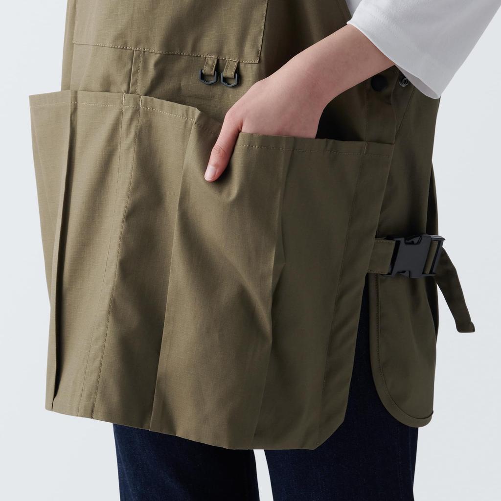 MUJI Outdoor Apron made from material Free khaki 84294624 flame-retardant - size, beige,