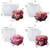 Rosenblumen Silikon Kerzenformen für Epoxidharz Kerzen Seifen und Kunsthandwerksprojekt Geprägte Blume Silikon Seifenformen