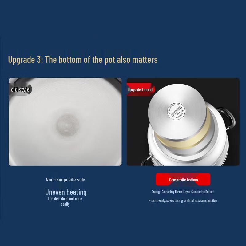 Supor 304 Stainless Steel Steamer Pot