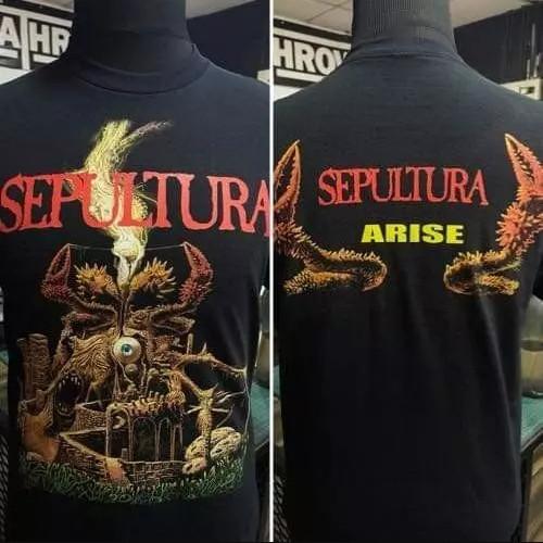 Sepultura Arise Черная хлопковая футболка с коротким рукавом XXL