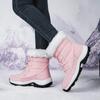 Fashion Winter Women's Snow Boots High Top Plus Velvet Women's Cotton Shoes Outdoor Warm Casual Shoes Comfortable Non-slip Hiking Boots
