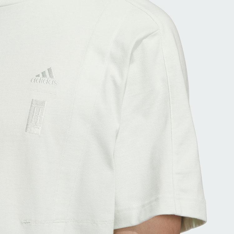 Adidas Wuji Must-Have Tee With Solid Color Logo Men Tops Crystal-Blue IX4293