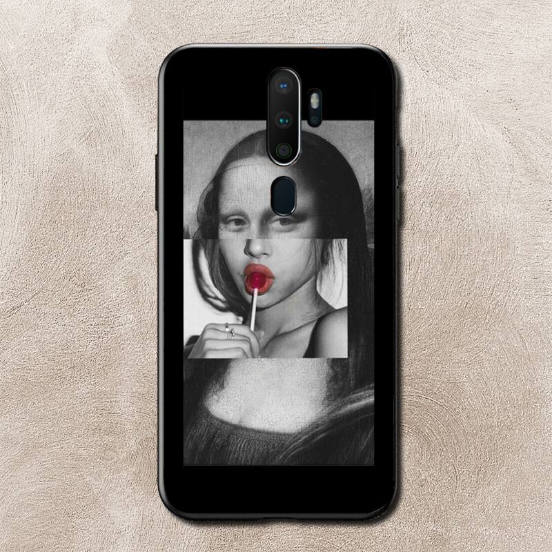 Mona Lisa Handyhülle für Vivo Y91C Y11 17 19 17 67 81 Oppo A9 2020 Realme c3
