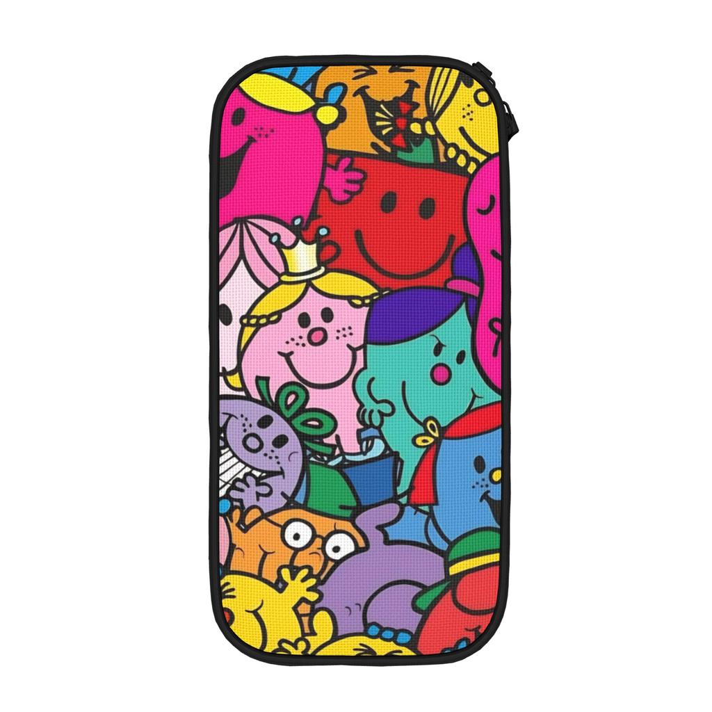 Creative Mr Men Little Miss Cartoon Pencil Case Pencil Box for Student Large Storage Bag Students School Zipper Stationery
