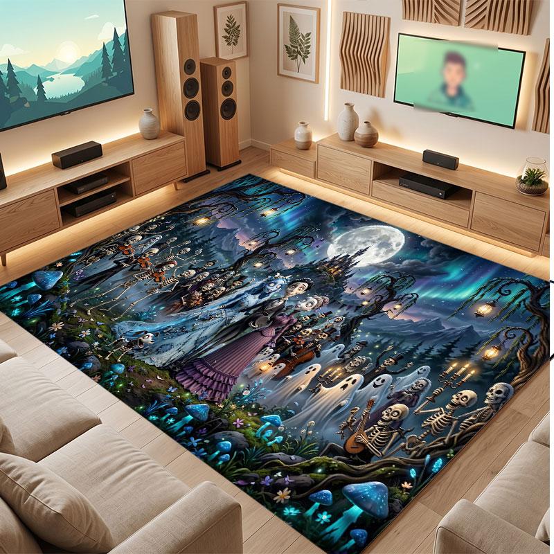 Corpse Bride Emily Victor Rug Soft Thick Non Slip Floor Carpet for Bedroom Living Room Home Decor