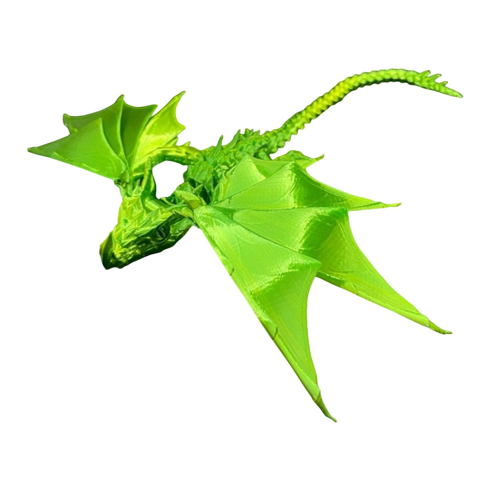 Fantasy Dragon Figurine with Detailed Wings and Tail for Display Collectible Ornament Sculpture Decor Gift One Size