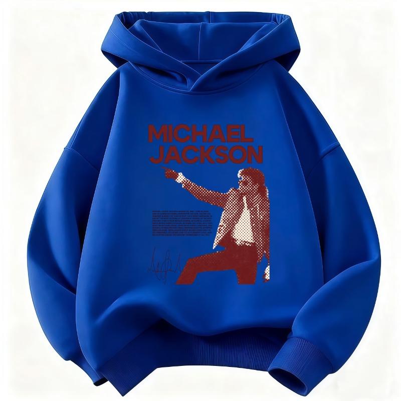 Felpa con Stampa Michael Jackson per Bambini e Ragazzi/e – Calda Felpa con Grafica Icona Pop Stile Retro Autunno/Inverno per Bambini e Ragazzi/e