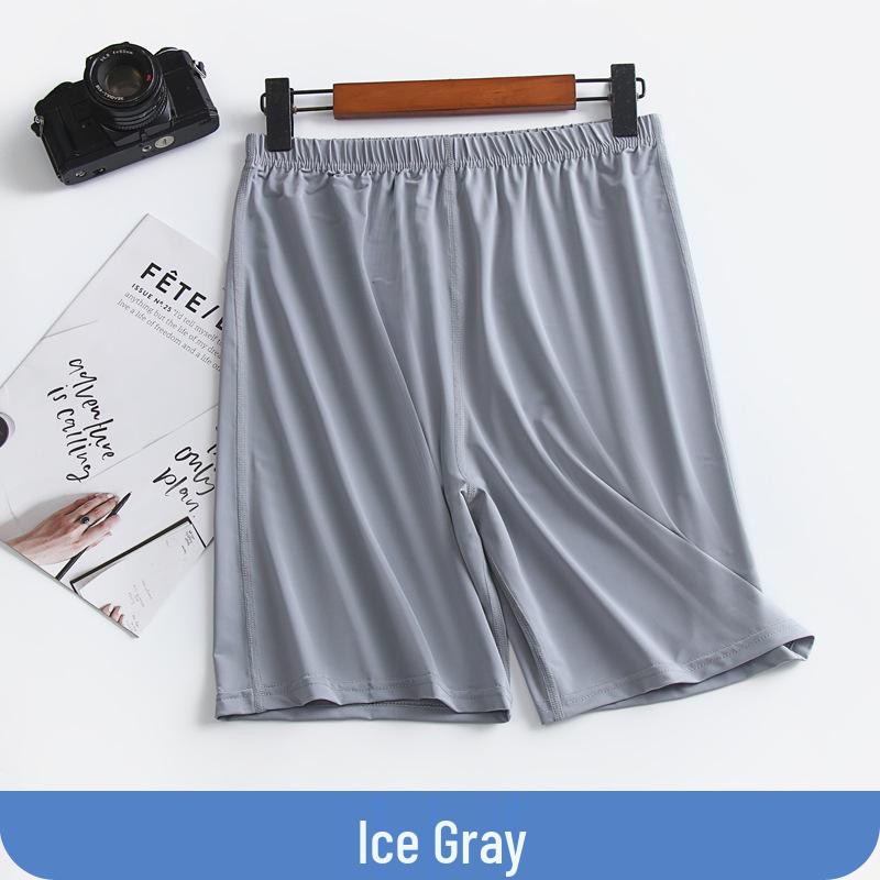 Liquid Ice Silk Ultra-Thin Men's Summer Sleep Shorts: Breathable, Cool, Stretchy Beach Pants