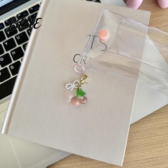 Universal Lobster Clasp Keychain Pendant Bowknot Decor Simulated Fruit Design