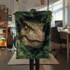 dinosaur Print Flannel Blanket, High quality Comfortable for All Seasons, Home Decor, Warmth and Comfort, Perfect for Christmas Gifts