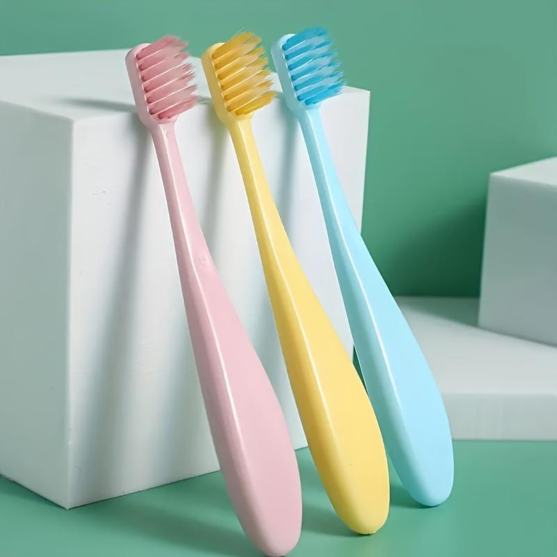 3pcs Candy-Colored Soft-Bristled Toothbrushes, Small-Head for Deep Cleaning & Oral Care