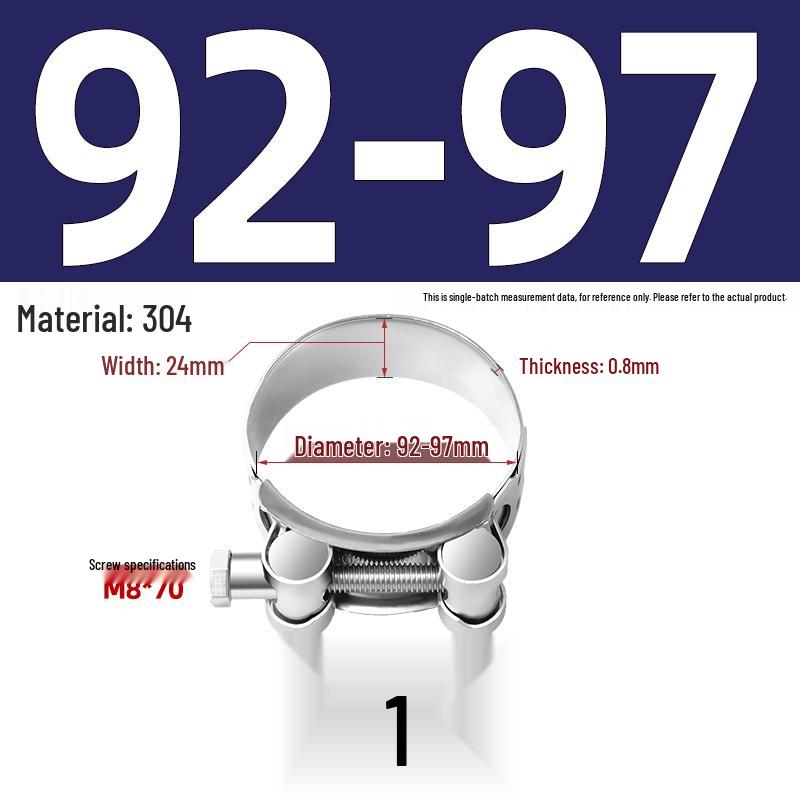 304 Stainless Steel Heavy Duty European Band Clamp for Water Pipe Fixation