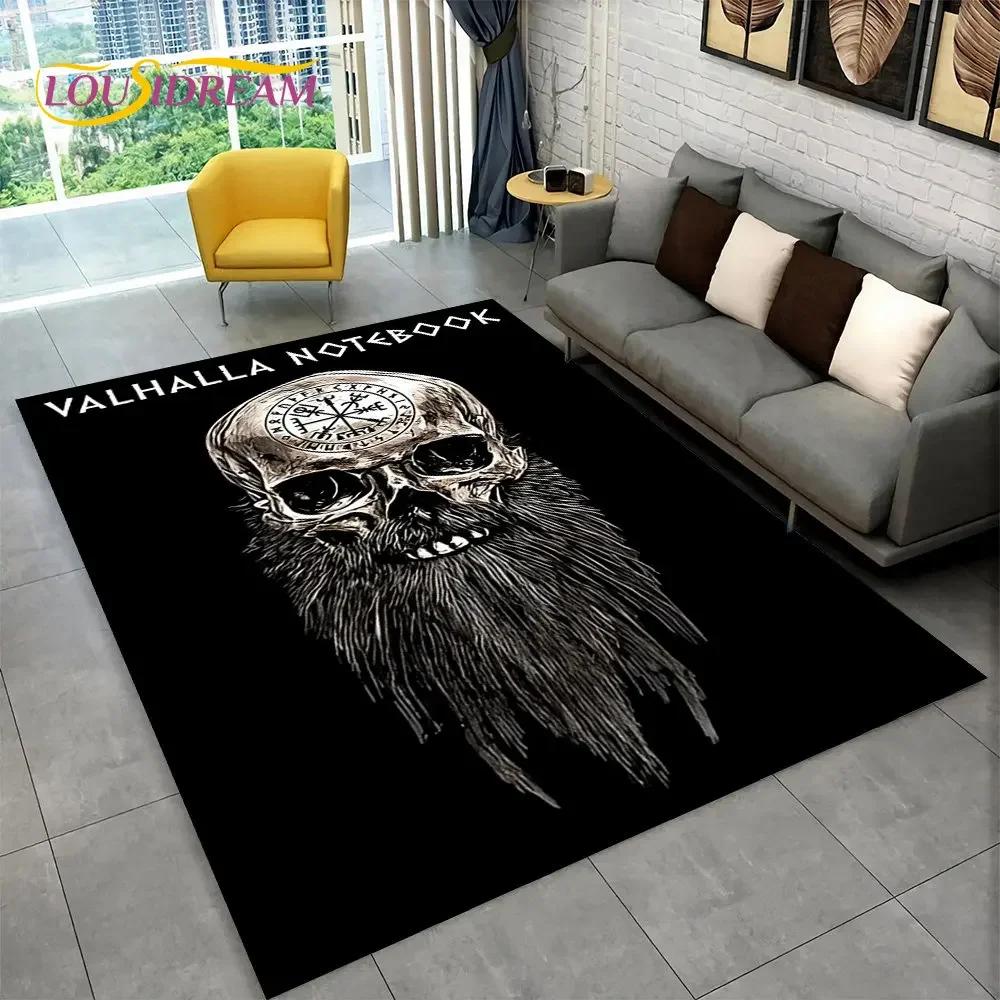 Tappeto con motivo mitologia norrena vichinga Yggdrasill e albero della vita, per soggiorno, camera da letto, divano, zerbino, antiscivolo.