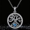 Female Tree Of Life Pendant Necklace Vintage Silver Color Wedding  For Women