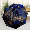 1pc Batman Cityscape Automatic Folding Umbrella - Compact 8-Rib Design, Durable Plastic & Iron1097L