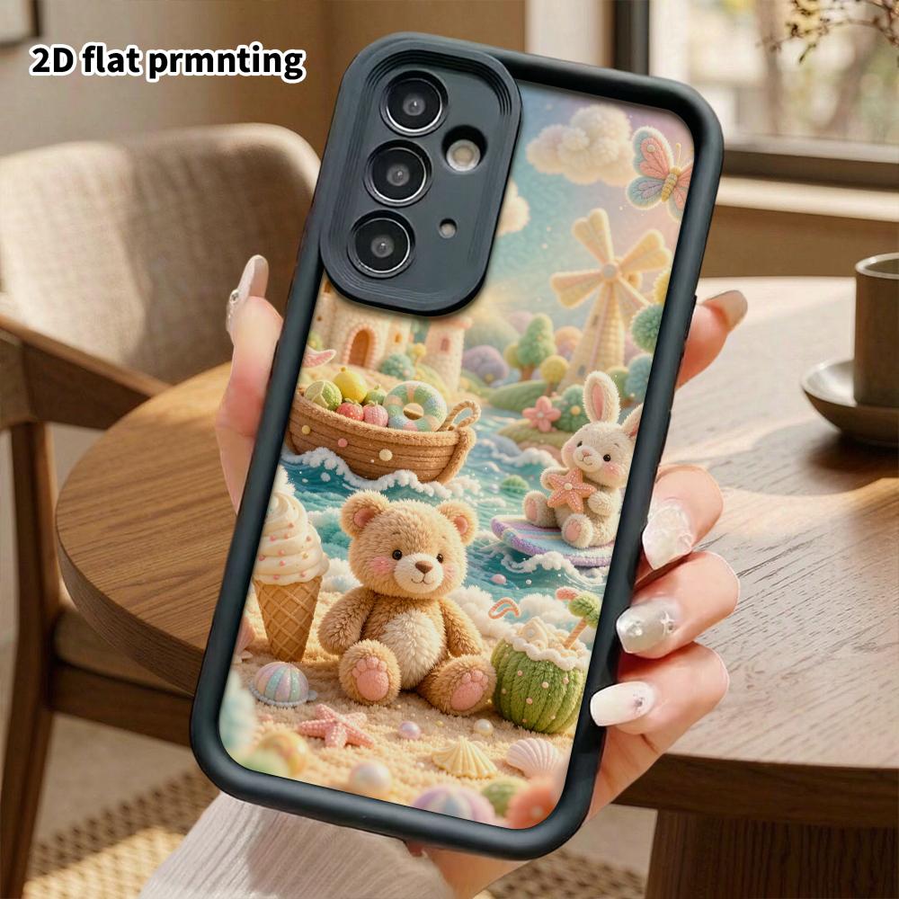 Phone case: 2D flat, suitable for Samsung Galaxy A34 A35 M05 M06 S20 S22 S21 FE Plus 5G protective cases, seaside vacation island, perfect Christmas a