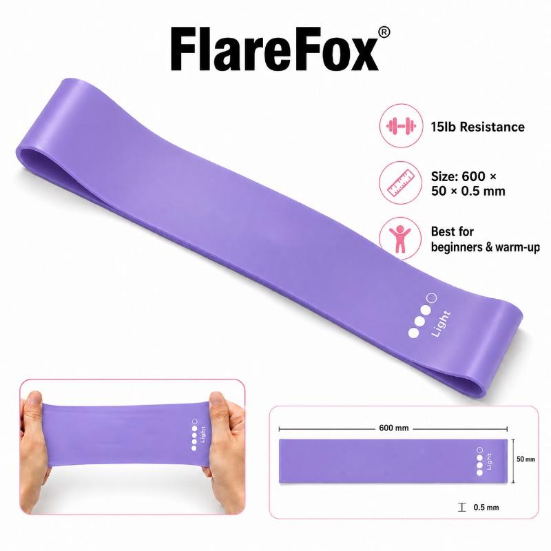 FlareFox Hip Resistance Bands Fitness Set Strength Agility Training Rehabilitation Muscle Exercises Yoga Home Gym Equipment 3