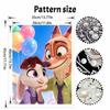 Disney Zootopia Nick Judy pearl painting handmade diy pearl art painting simple living room hanging painting decoration