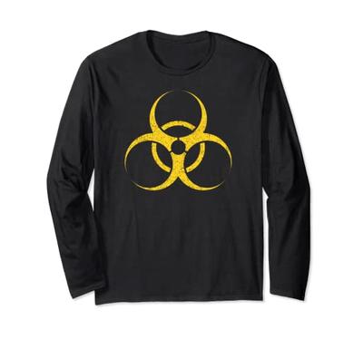 Biohazard Symbol Biological Hazard Warning Sign Long Sleeve T-Shirt