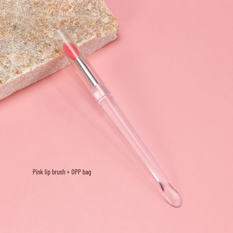 Portable Mini Lip Brush with Soft Bristles, Dustproof Cover, Non-Disposable Lipstick and Lip Mask Applicator.