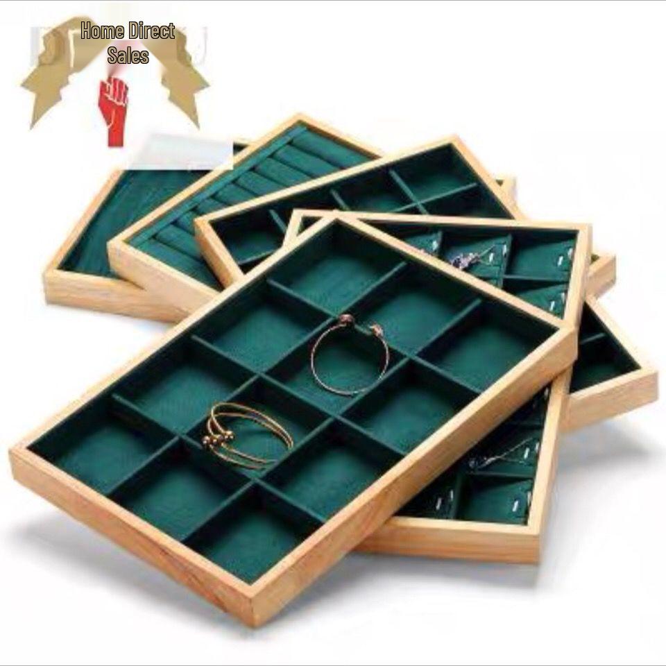 

Bamboo & Wood Jewelry Display Tray for Rings, Earrings, Necklaces, Watches