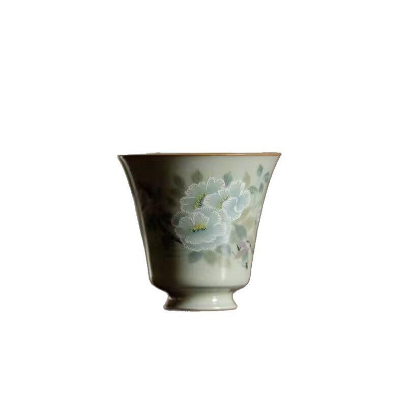 Secret Huang Ru Kiln Retro Chinese Horseshoe Smelling Cup Kung Fu Teacup Master Cup Single Cup Personal Special Tea Tasting Cup Female