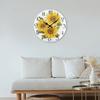 Modern Silent Wall Clock Wooden Hanging Wall Decor Clocks Creative Sunflower Clock  Coffee Shop