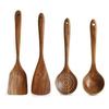 4-8pcs Natural Material Kitchen Utensils Set with Storage Bucket Kitchen Shovel Set  Non-stick Pan
