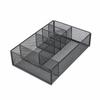 Iron Metal Desk Organizer Hollow Mesh Office Storage Basket Stationery Storage Box  Desktop Use
