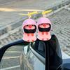 Cute Pig Toy Decor Helmet Decal for Car Motorcycle Decoration Wearing Helmet Car Styling Ornaments Bike Motor Driving Decor