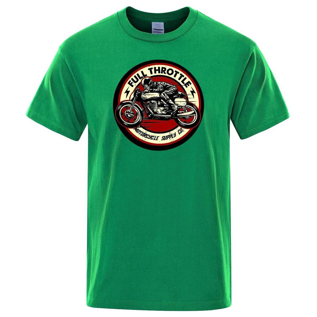 Throttle Cafe Racer Rockabilly Men's Casual Cotton T-Shirt