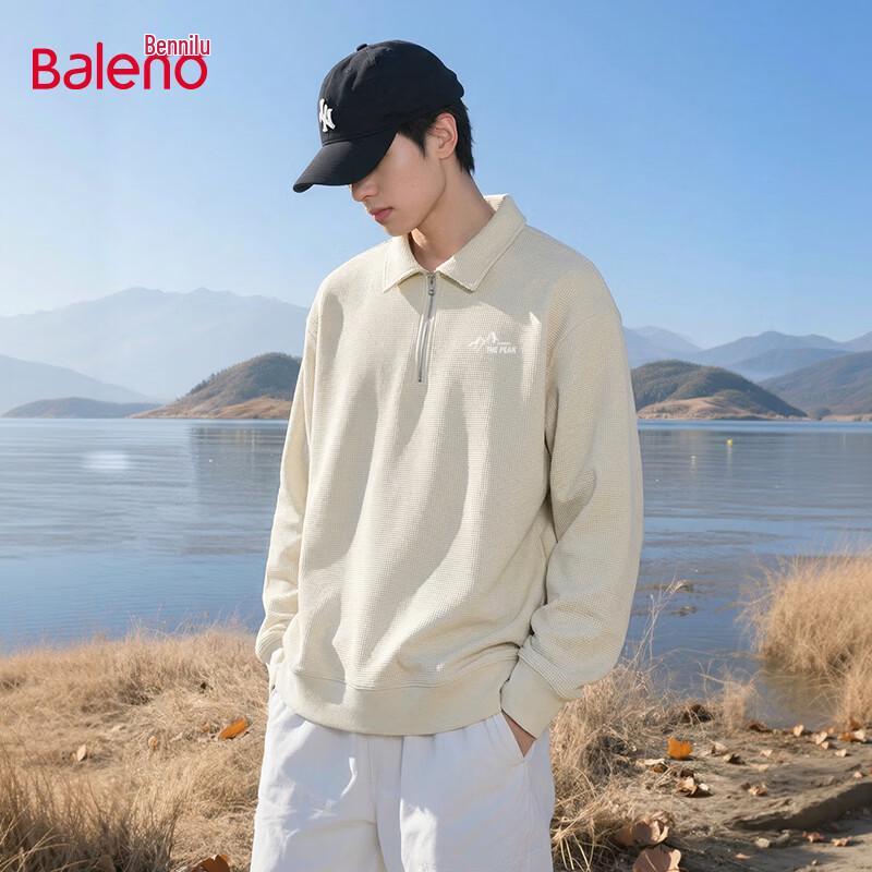 Baleno Men s Waffle Knit Half-Zip Polo Sweatshirt 3XL