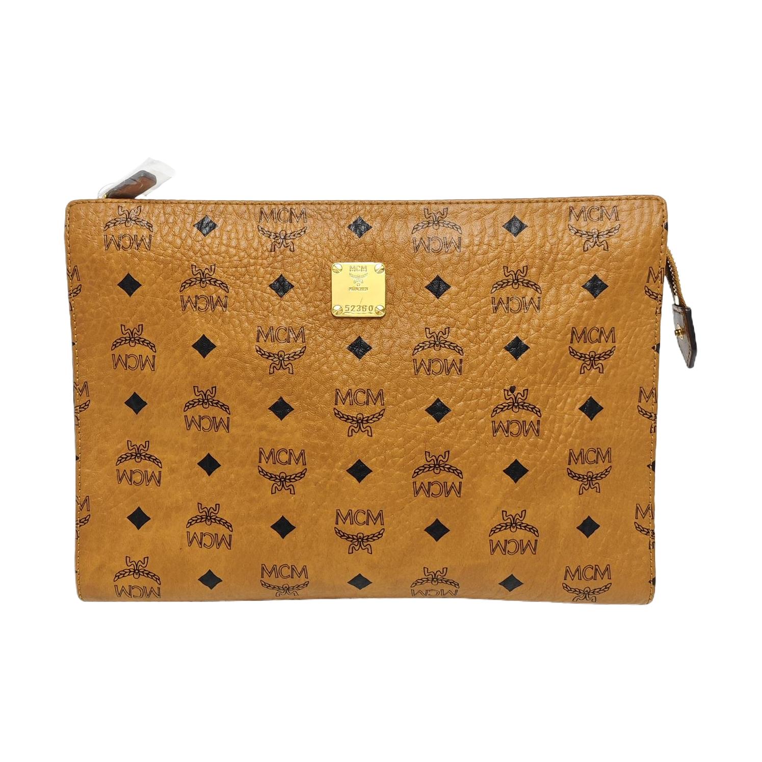 [Pre-Owned] Classic Monogram Print Faux Leather Clutch Bag Medium - Excellent #1A1OIZH ONE SIZE