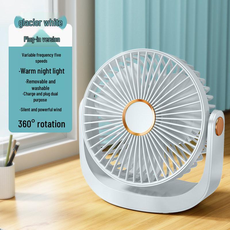 Ultra-Quiet Mini Desktop Fan - Portable Silent Fan for Dorms, Offices, and Bedside Use
