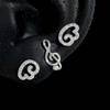 1/2/3Pcs Mini Angel Wings Musical Note Stud Earrings Anti-allergy Fashion Jewelry for Women Office Work Wear Gifts