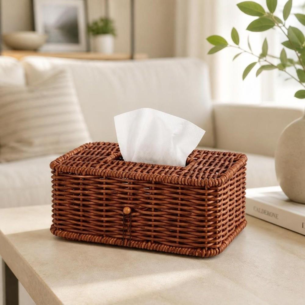 Rustic Tissue Dispenser Vintage Napkin Holder Simple Paper Case Dining Room