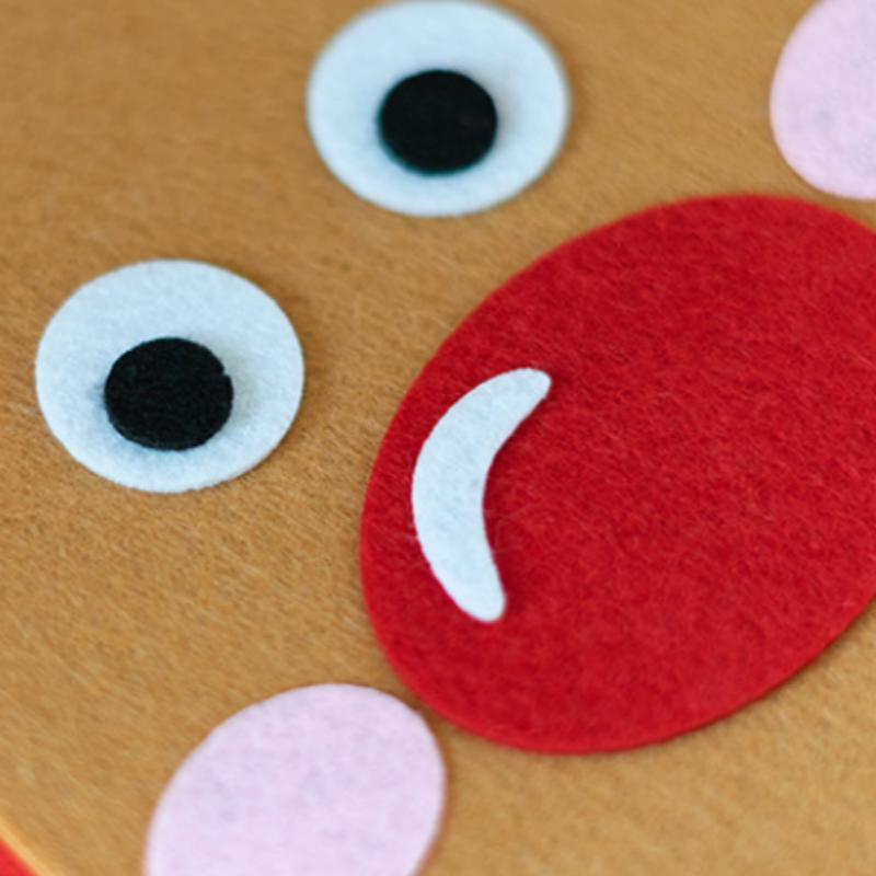 1-20PCS 2025 Christmas Gift Bag Creative Felt Cloth Children Candy Gift Bag Christmas Eve Handheld Portable Apple Bag