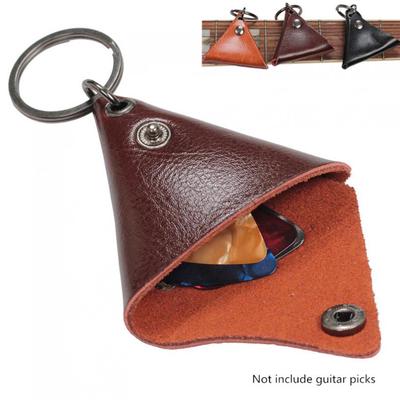 Trangle Gitarren-Ukulele-Picks, Plektren, Taschenhülle, Stroage, weiche Tasche, Schlüsselanhänger-Form, Gitarre