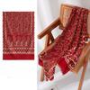 Light Luxury and High end Silk Wool Scarf Women's Spring and Autumn Wool Red Large Square Scarf Shawl