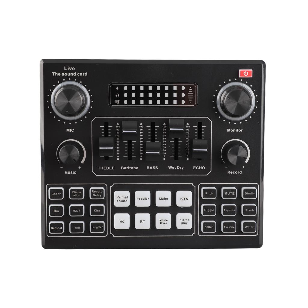 Multifunctional Live V9 Sound Card and BM800 Suspension Microphone Kit Broadcasting Recording Condenser Microphone Set