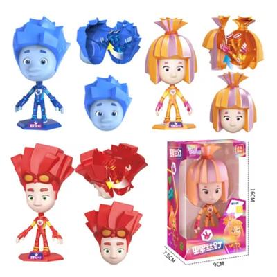 Cartoon The Fixies Simka Nolik Digit Tom-Thomas Fire Papus Action Figures Joint Movable Doll Screw Family Collectible Toys Gifts